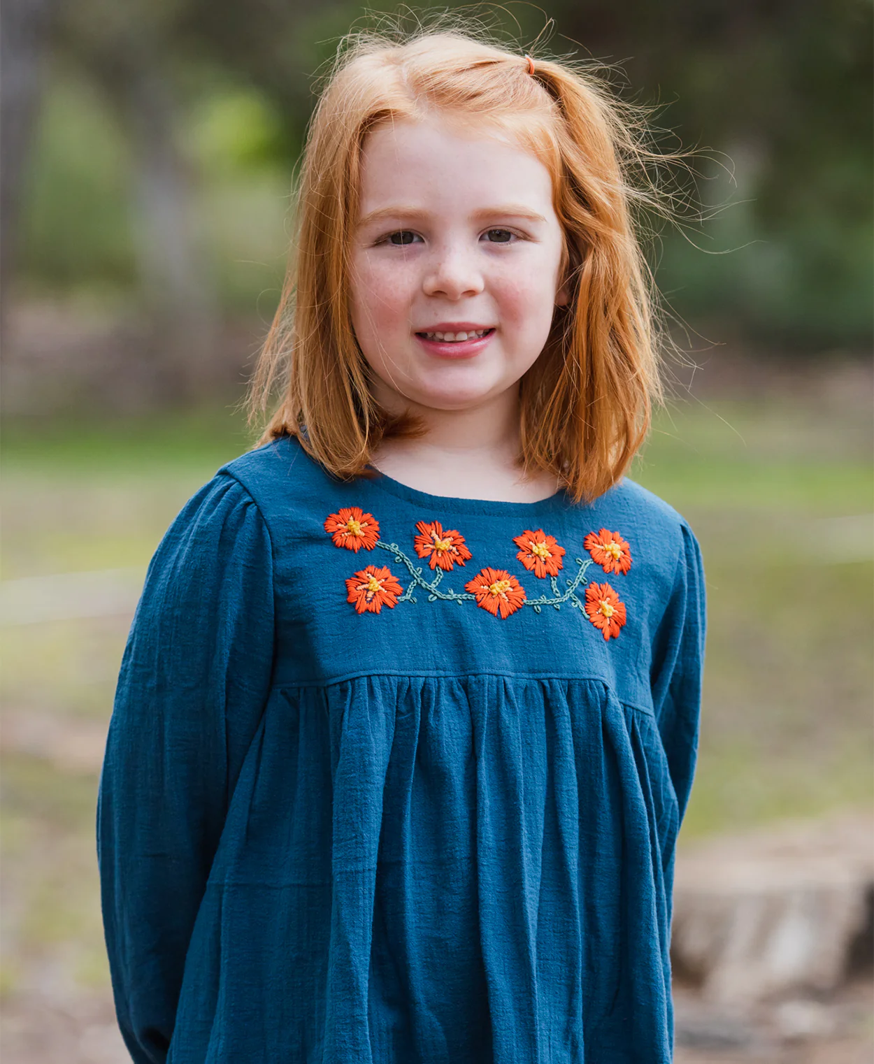 Below the Kōwhai Baby/Child Bellbird Dress - Image 4
