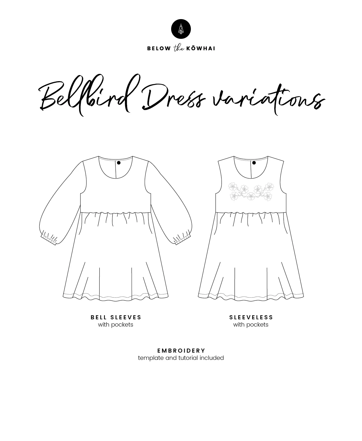 Below the Kōwhai Baby/Child Bellbird Dress - Image 7