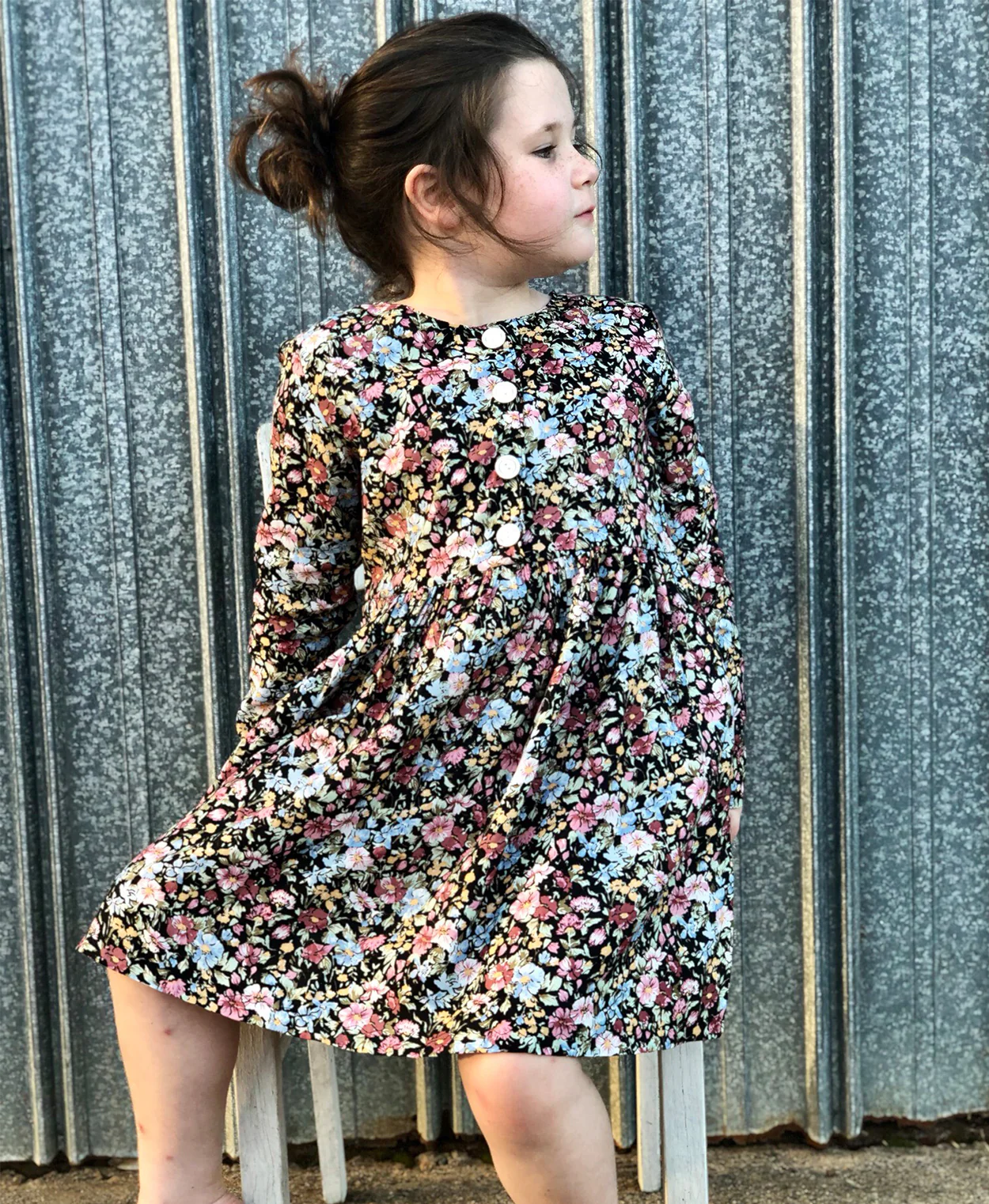 Below the Kōwhai Baby/Child Kauri Dress - Image 6