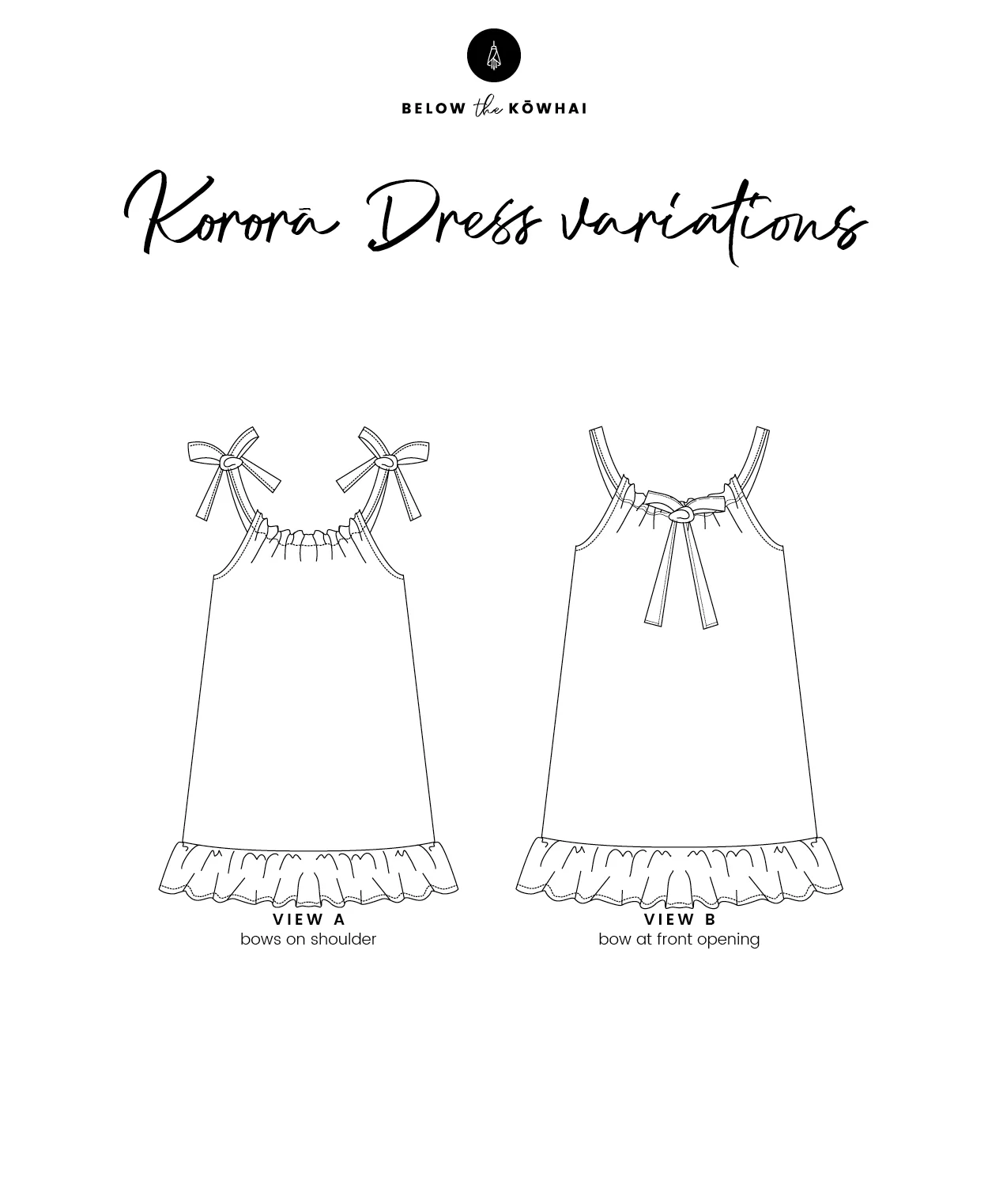 Below the Kōwhai Baby/Child Kororā Dress PDF - Image 13