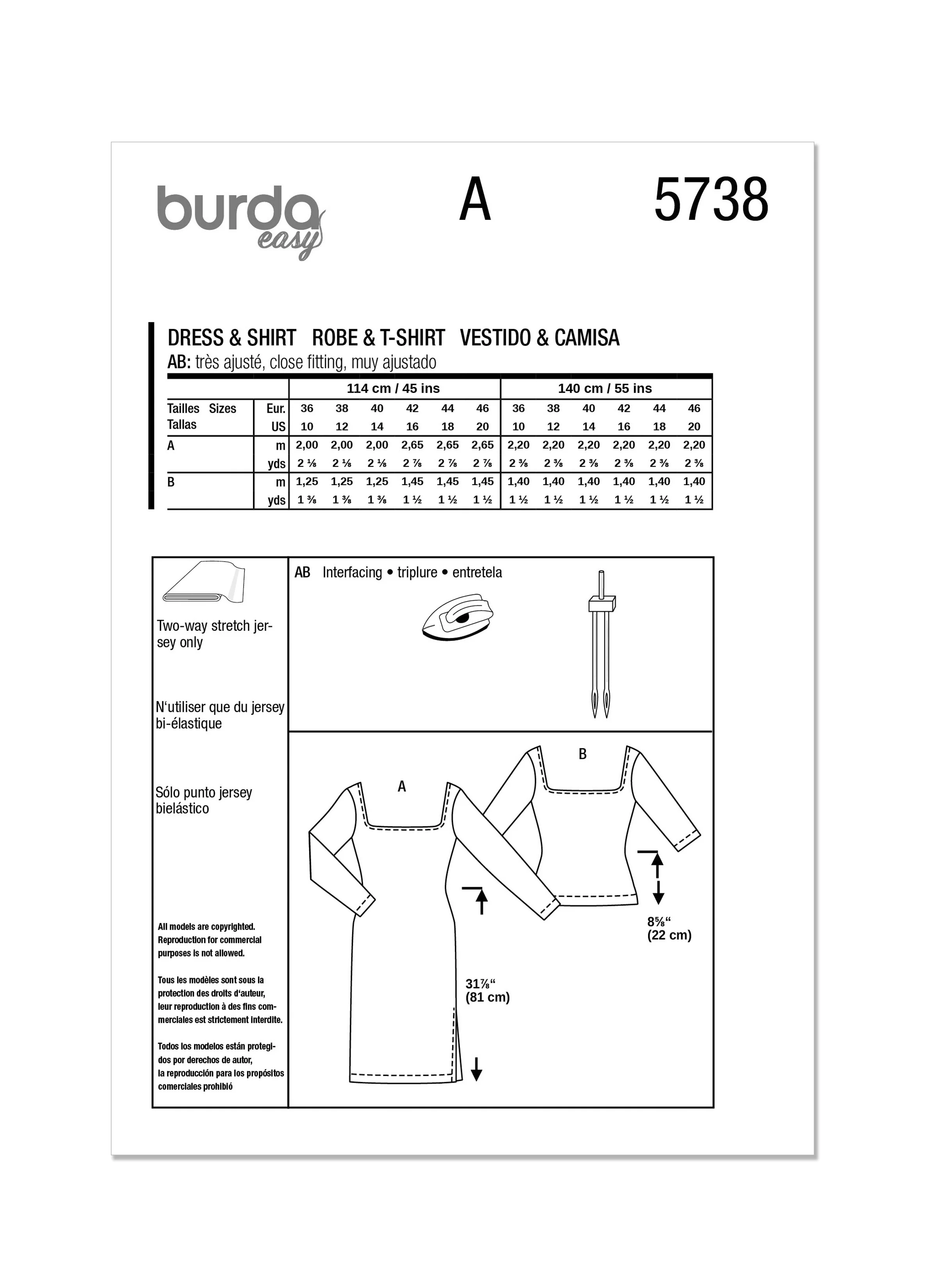 Burda 5738 Dress and T-Shirt - Image 11