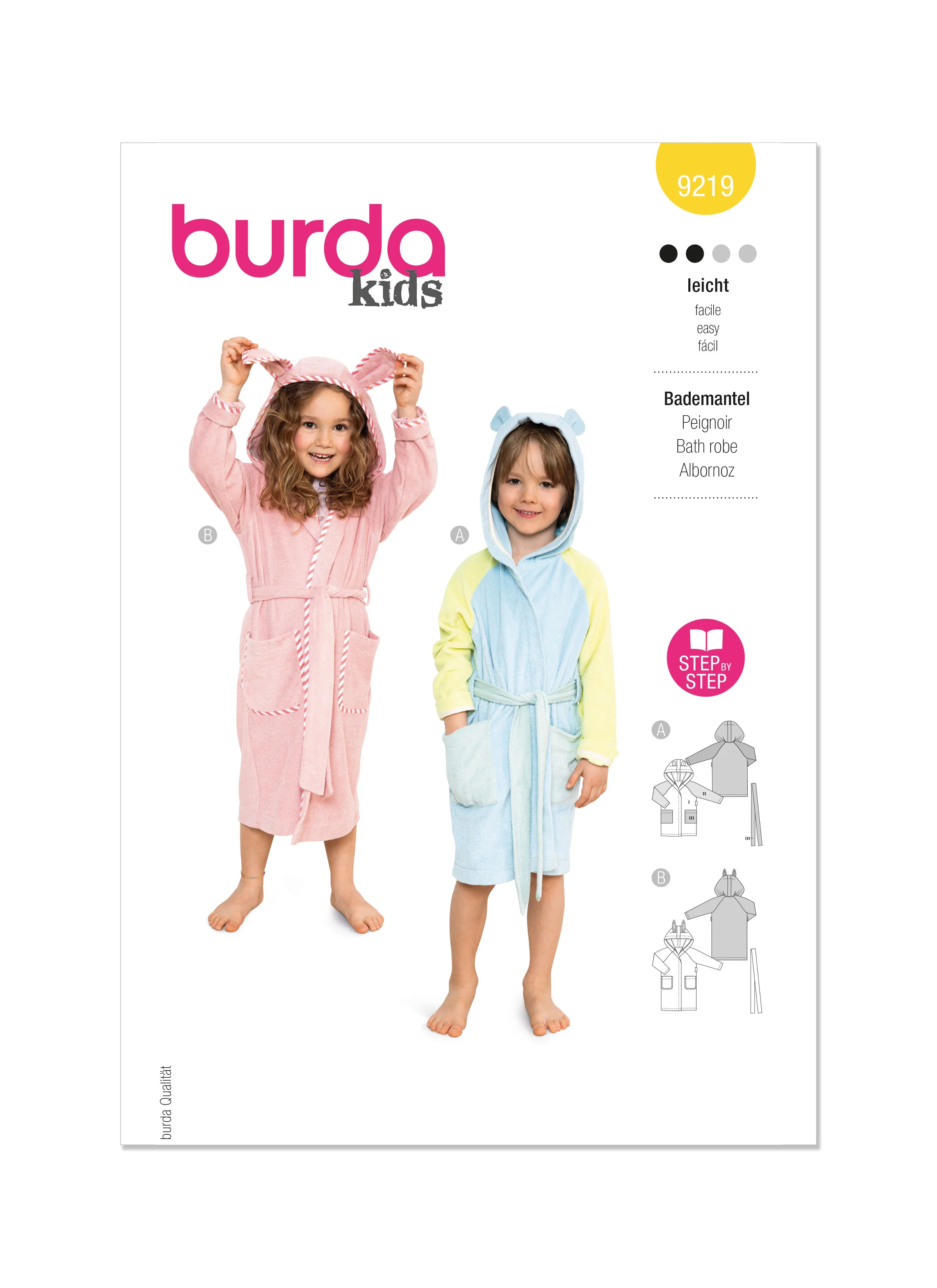 Burda Children's Bathrobe 9219 - Image 2