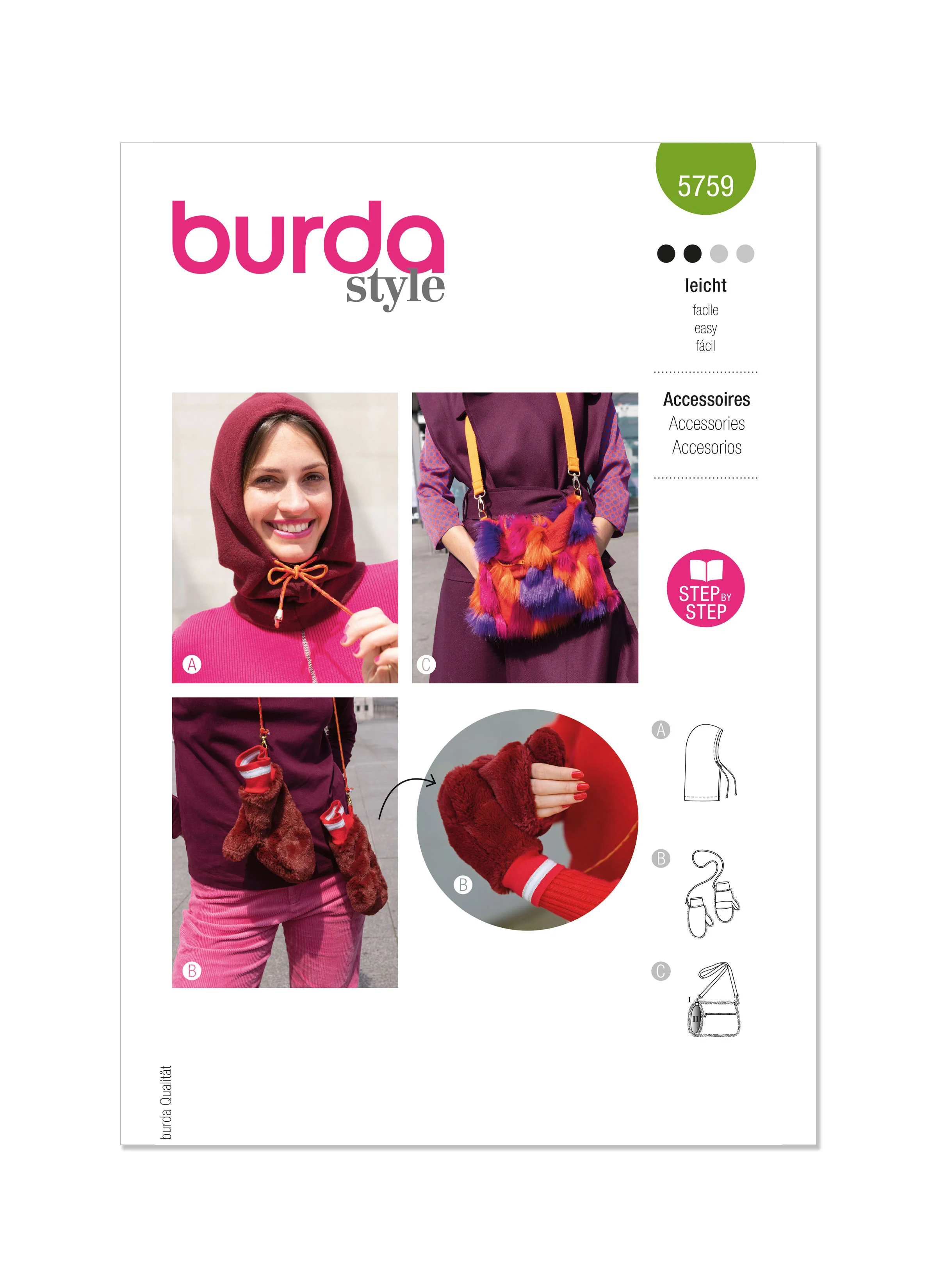 Burda Balaklava, Mittens & Muff  5759 - Image 2