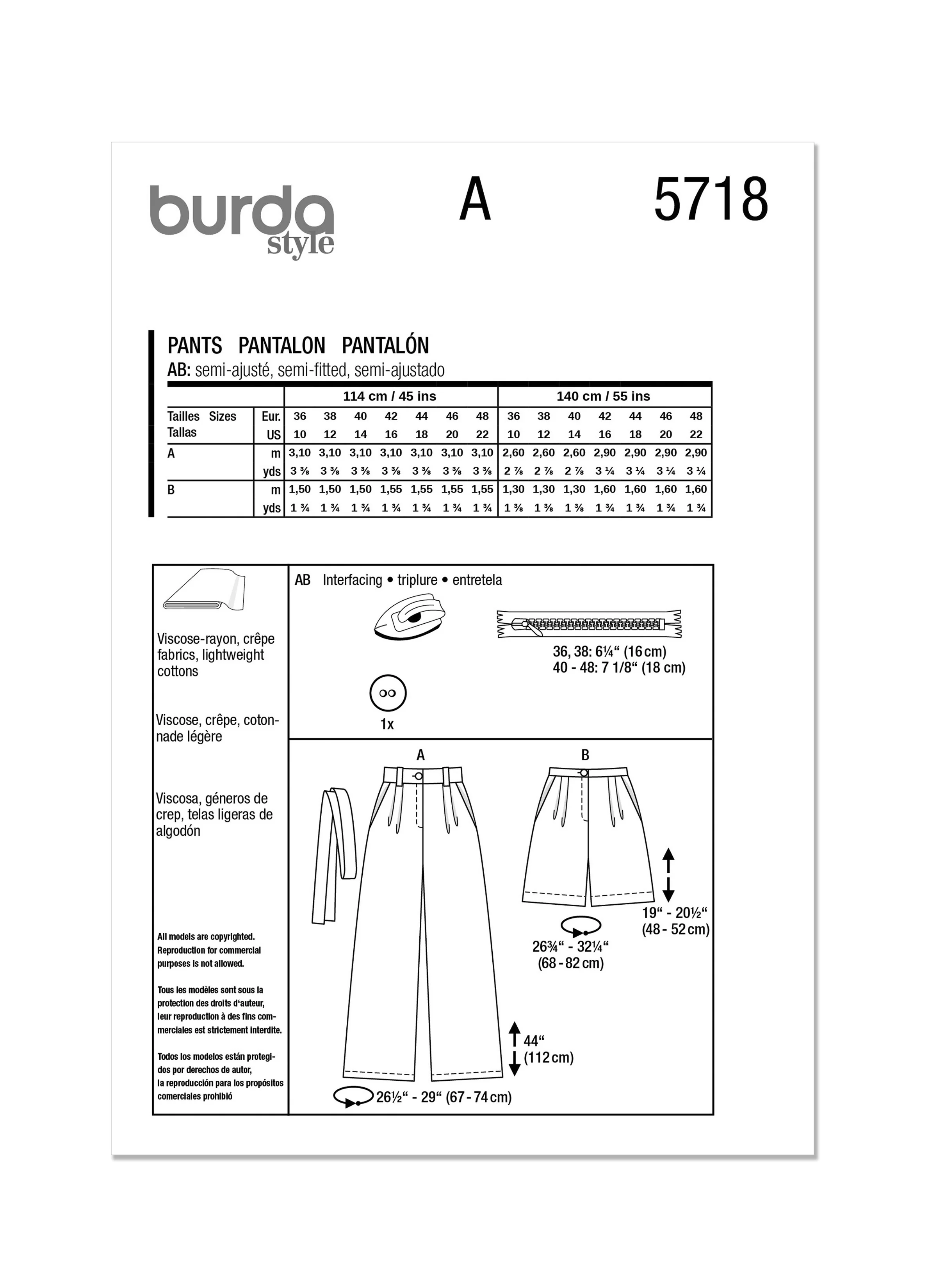 Burda Trousers 5718 - Image 9