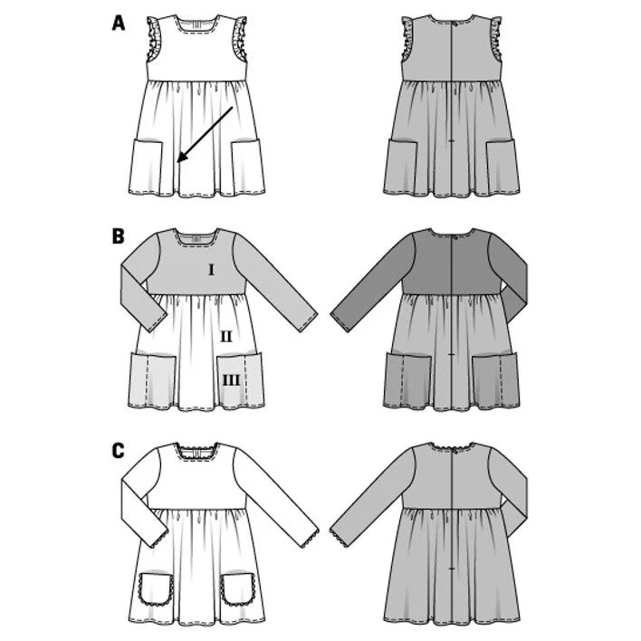Burda Baby/Child Dresses 9373 - Image 5