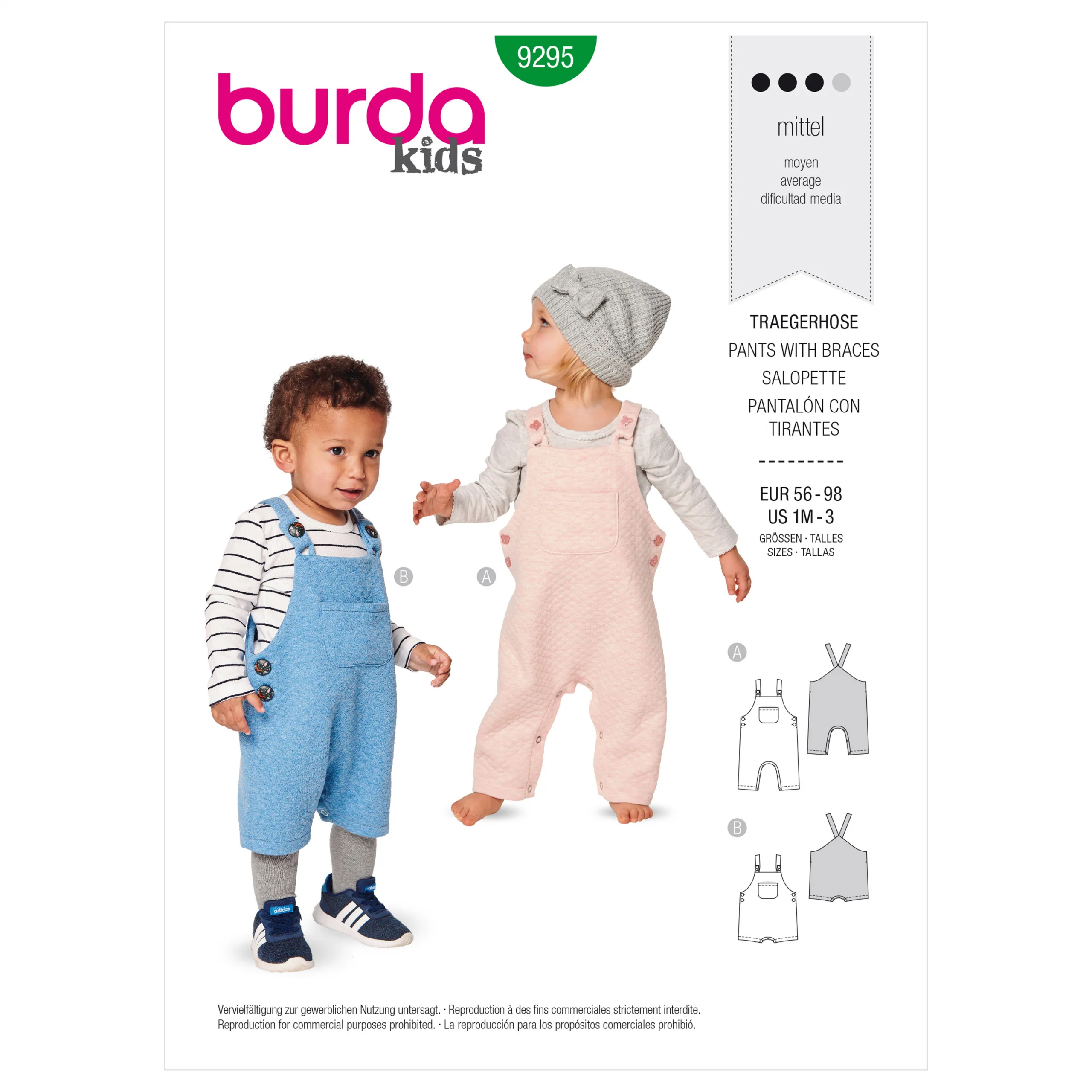 Burda Baby/Child Dungarees/Overalls 9295 - Image 2