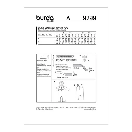 Burda Baby/Child Jumpsuits 9299 - Image 5