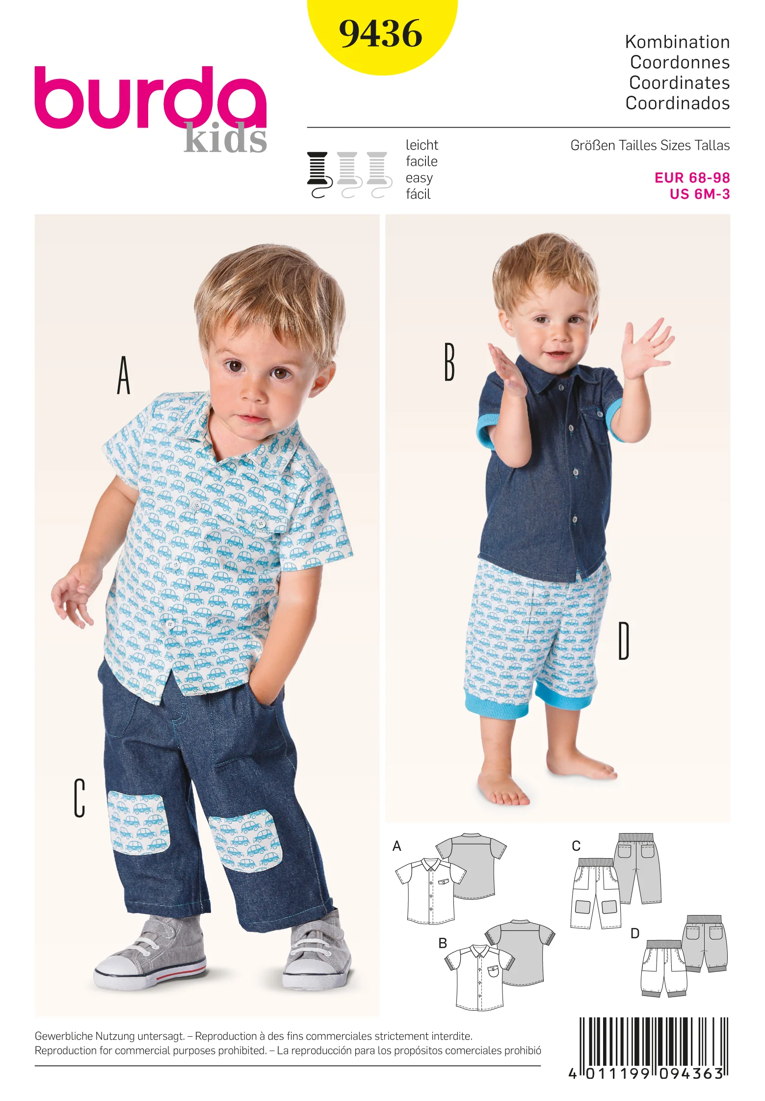 Burda Baby/Child Skirt and Trousers 9436 - Image 2