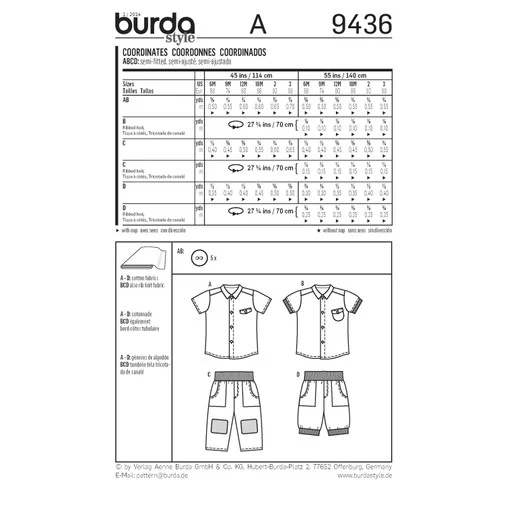 Burda Baby/Child Skirt and Trousers 9436 - Image 5