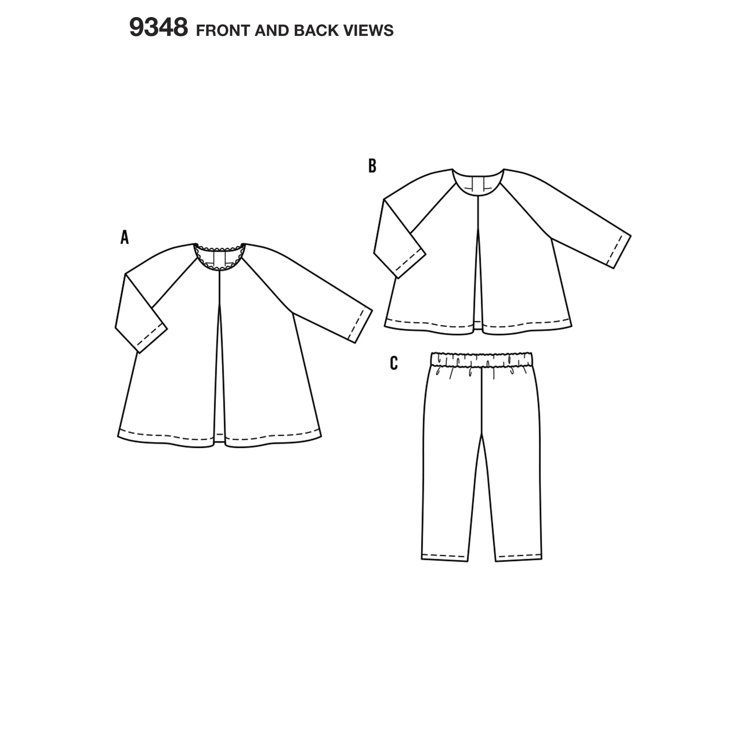 Burda Baby/Child Top, Dress and Trousers 9348 - Image 5