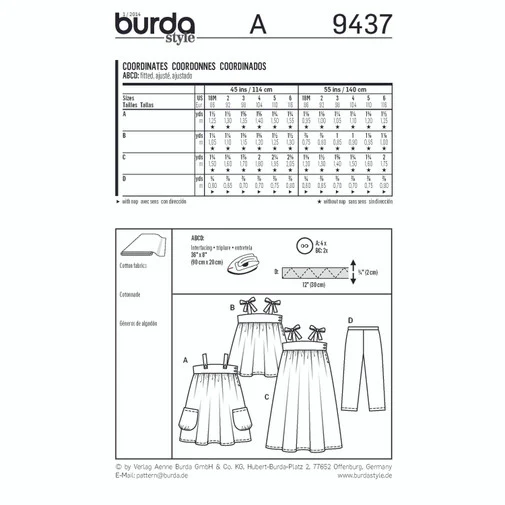 Burda Baby/Child Top, Dress and Trousers 9437 - Image 6