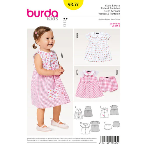 Burda Baby Dress and Panties 9357 - Image 2