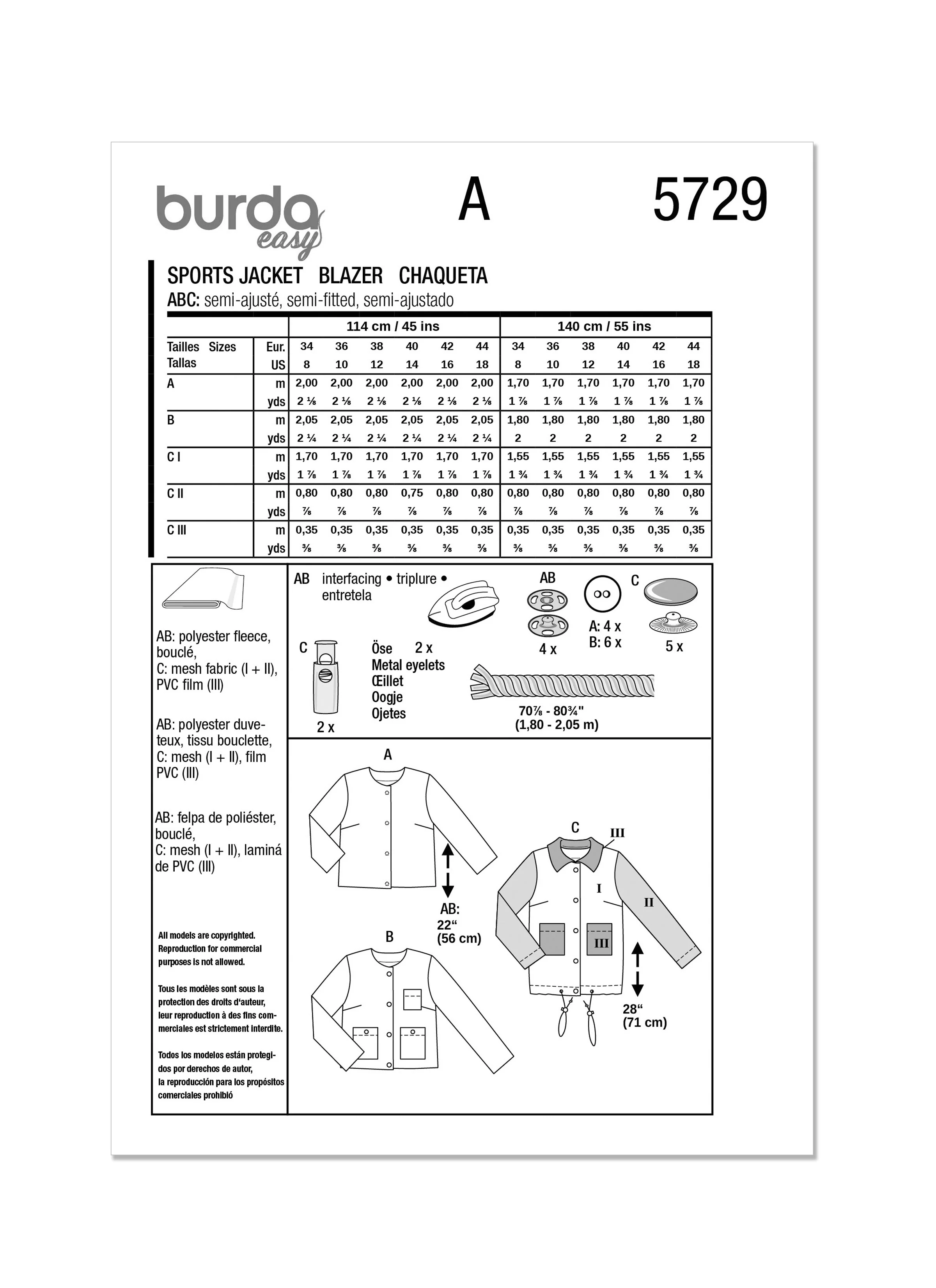Burda Blazer and Jacket 5729 - Image 15
