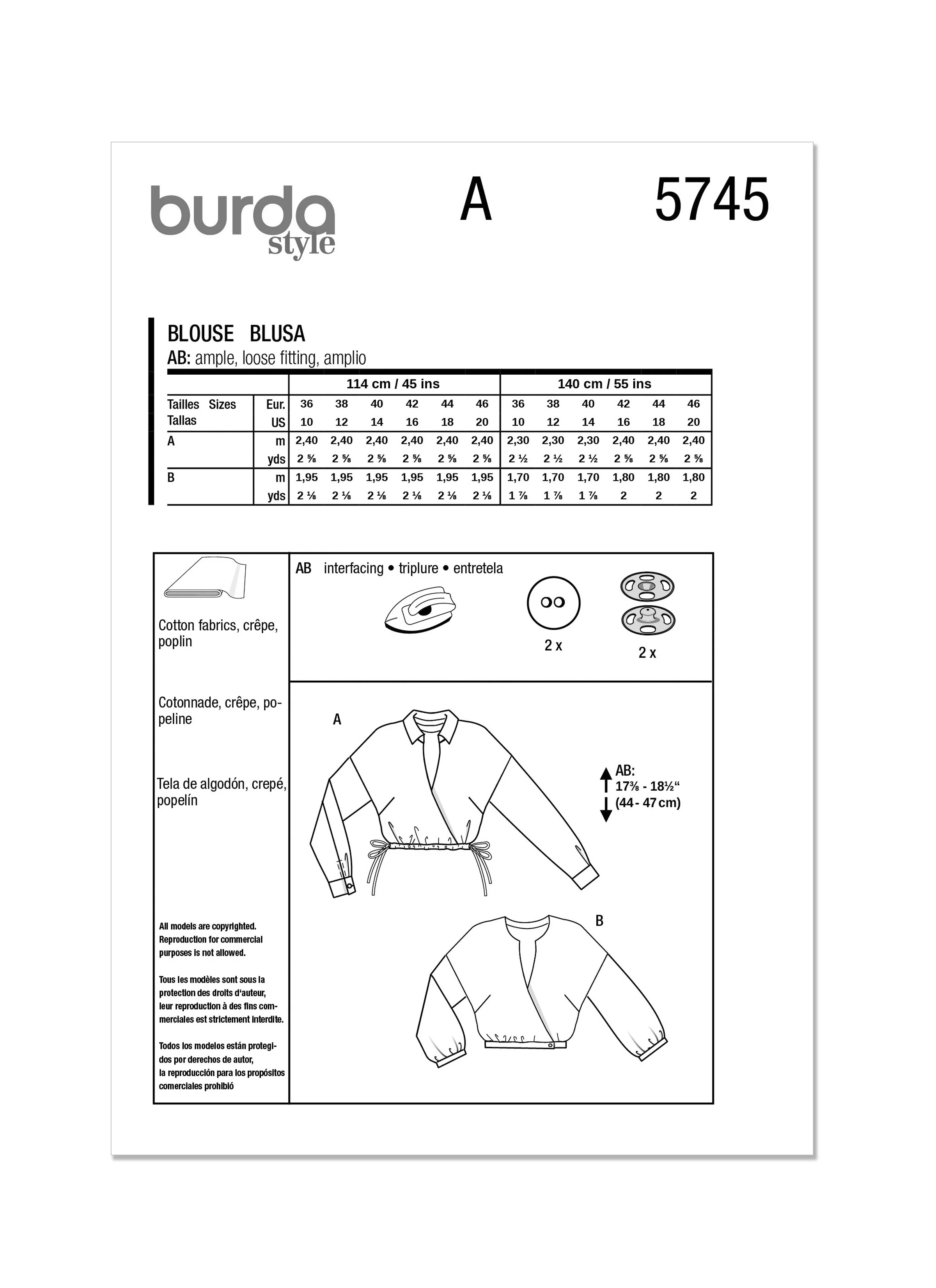 Burda Blouse 5745 - Image 11