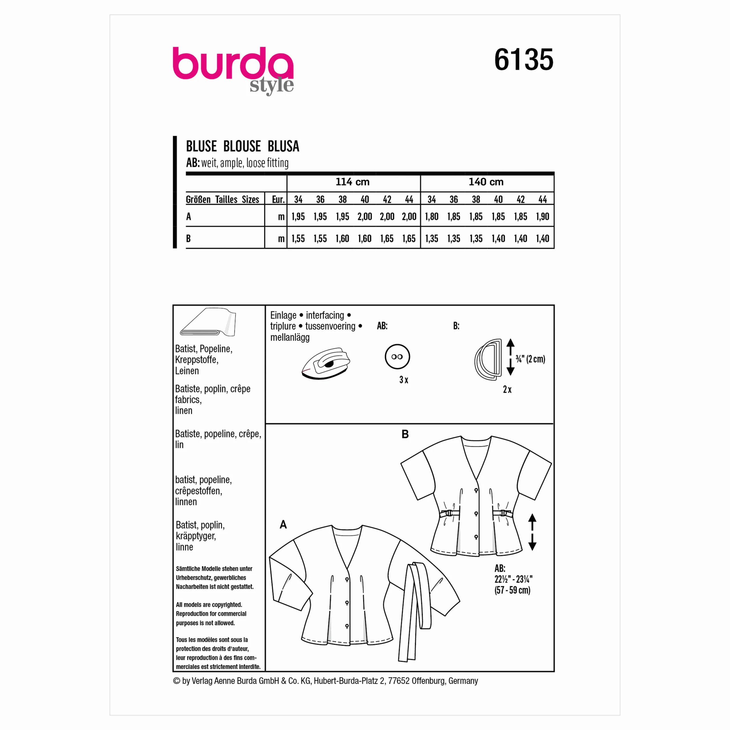 Burda Blouse 6135 - Image 7