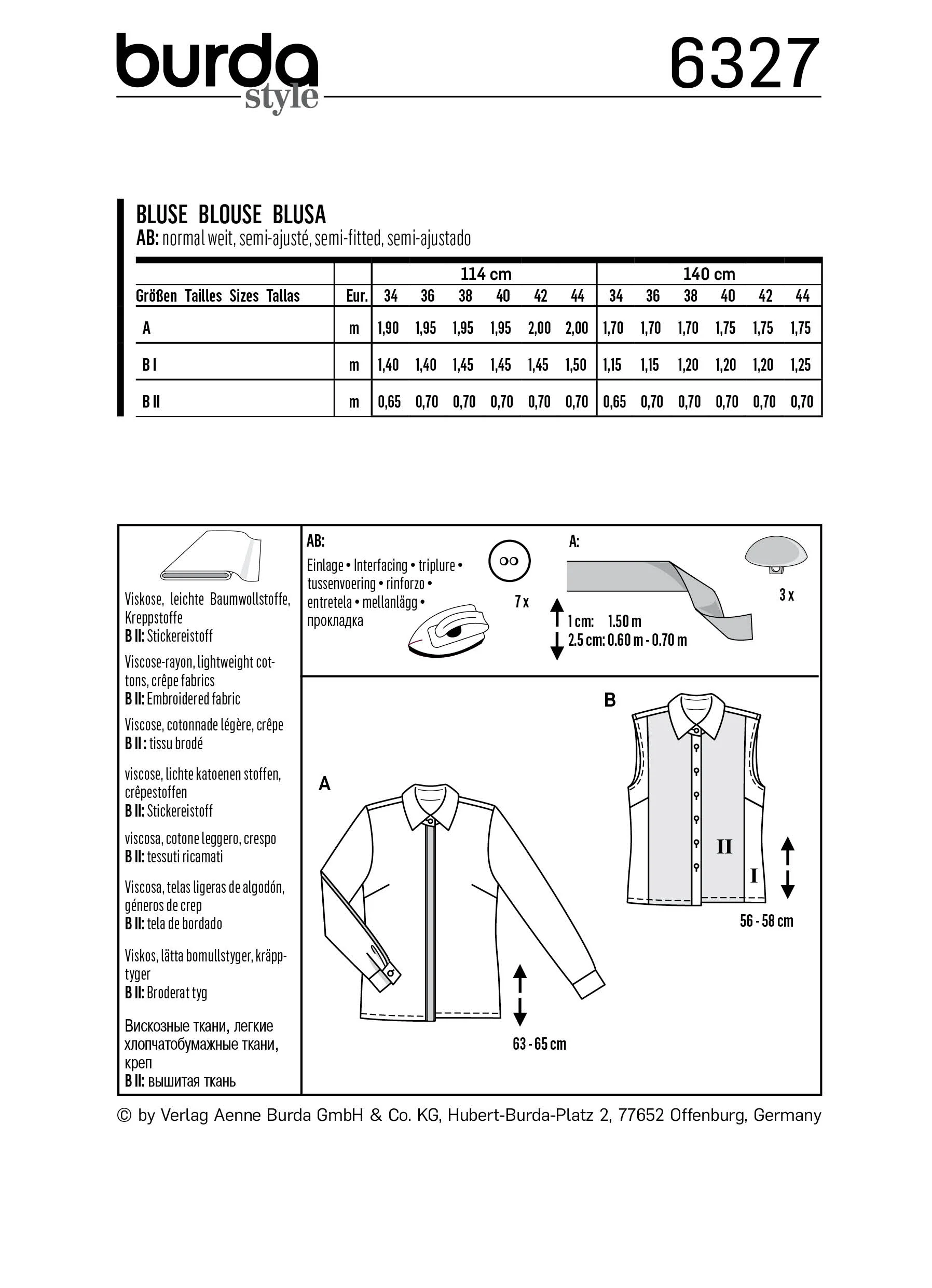 Burda Blouse 6327 - Image 5
