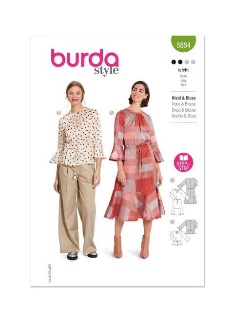 Burda Blouse & Dress 5884 - Image 2
