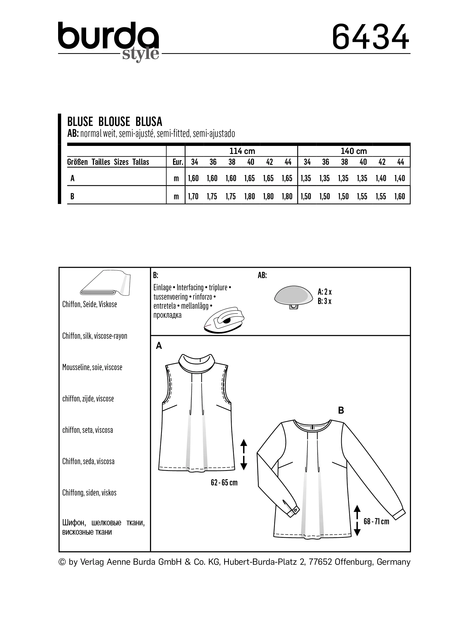 Burda Blouses 6434 - Image 5