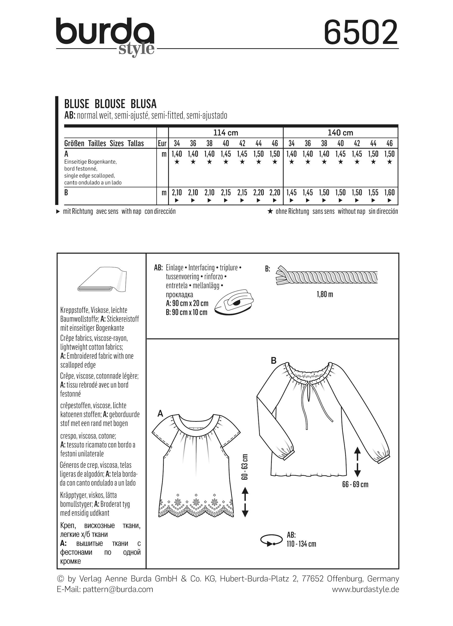 Burda Blouses 6502 - Image 5