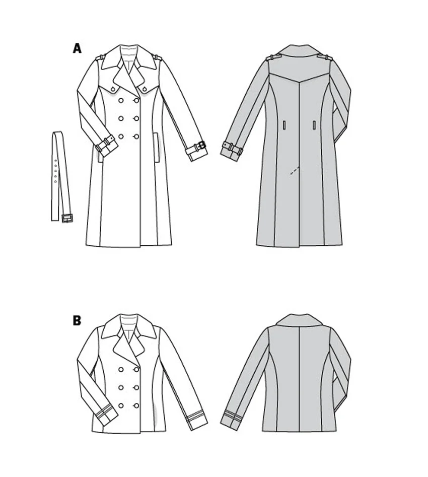 Burda Caban Jacket and Trench Coat 5984 - Image 5