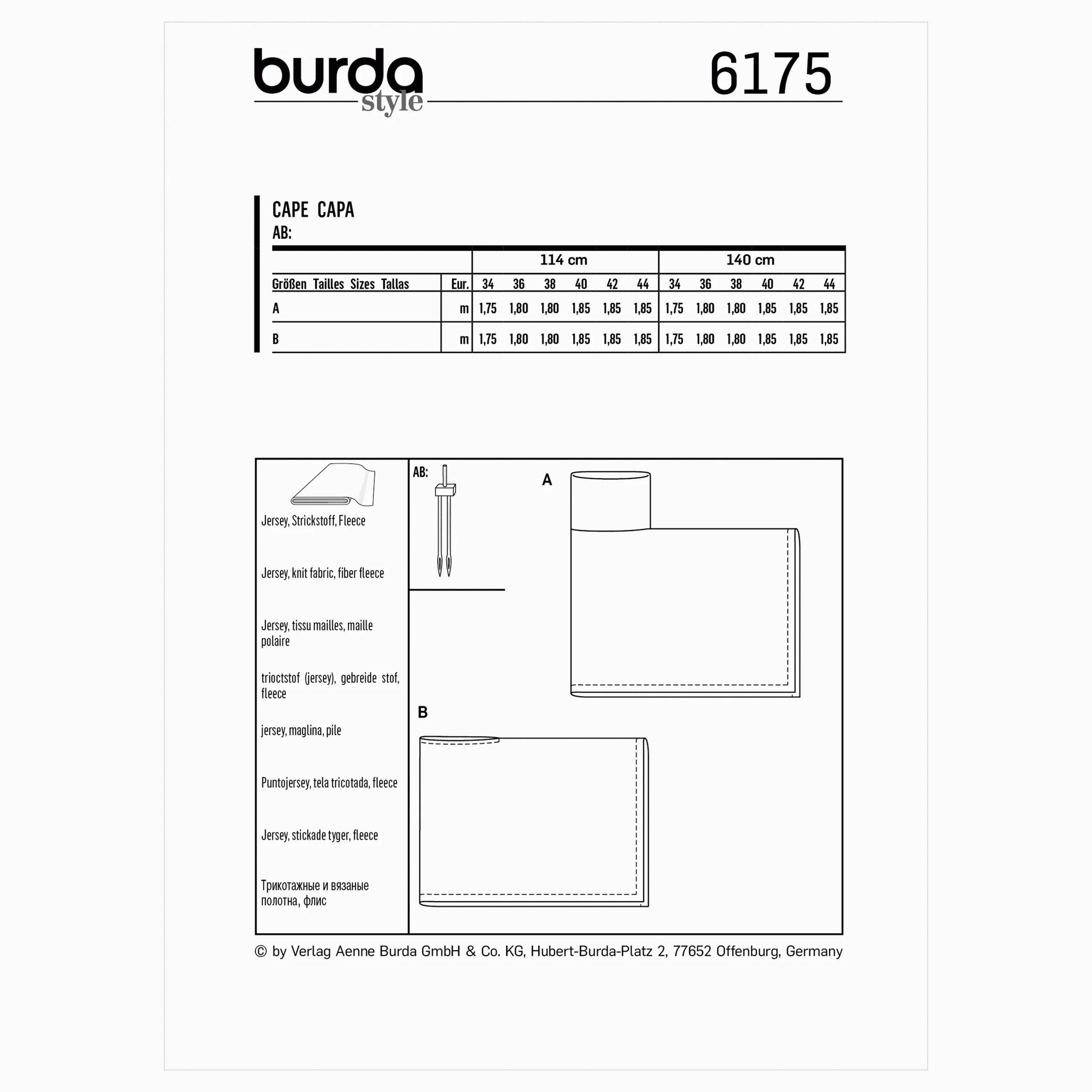 Burda Cape 6175 - Image 7