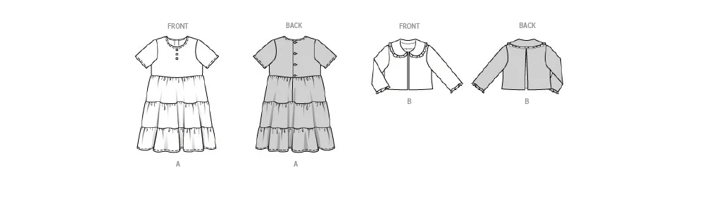 Burda Child Dress & Jacket 9225 - Image 10
