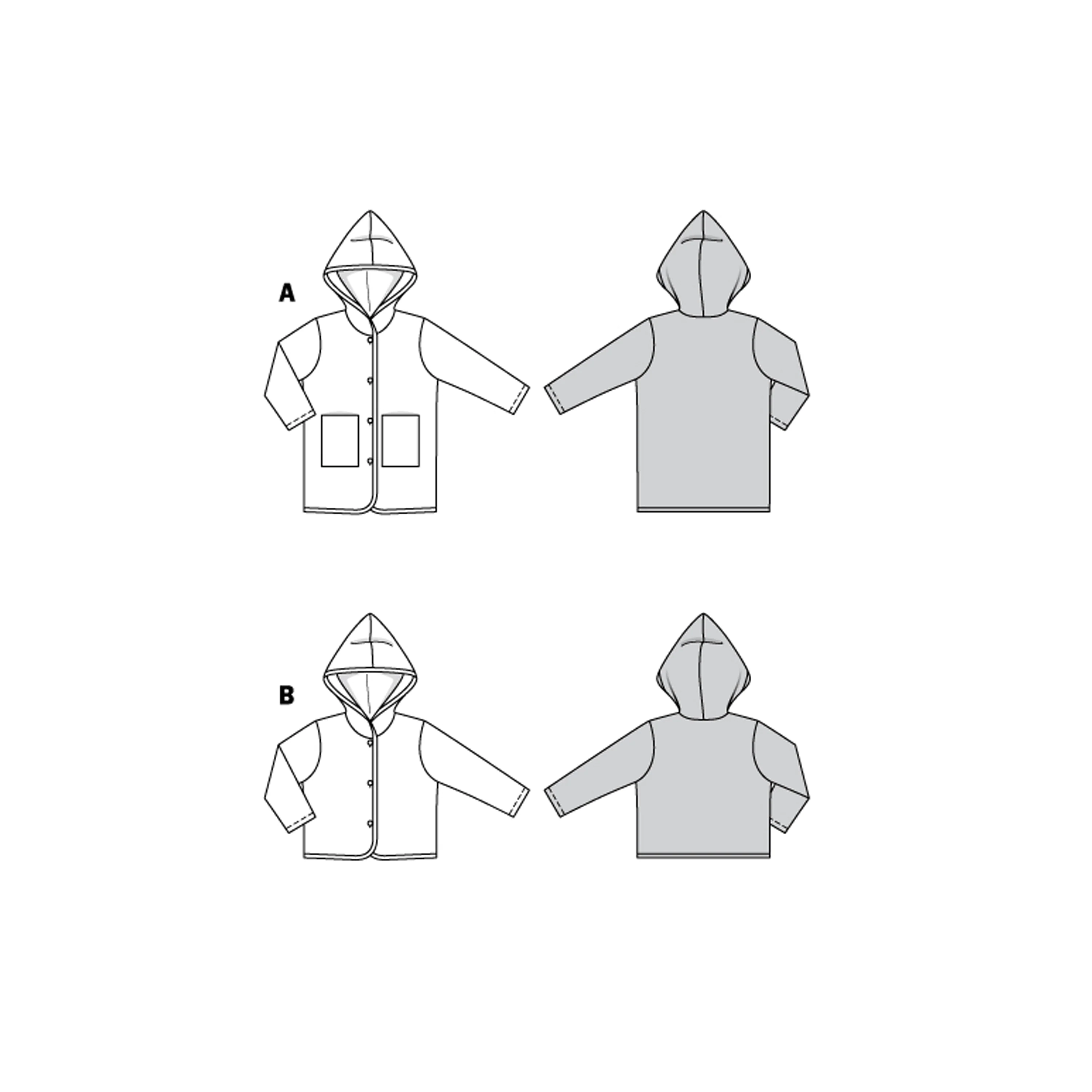 Burda Child Hooded Coat or Jacket 9289 - Image 4