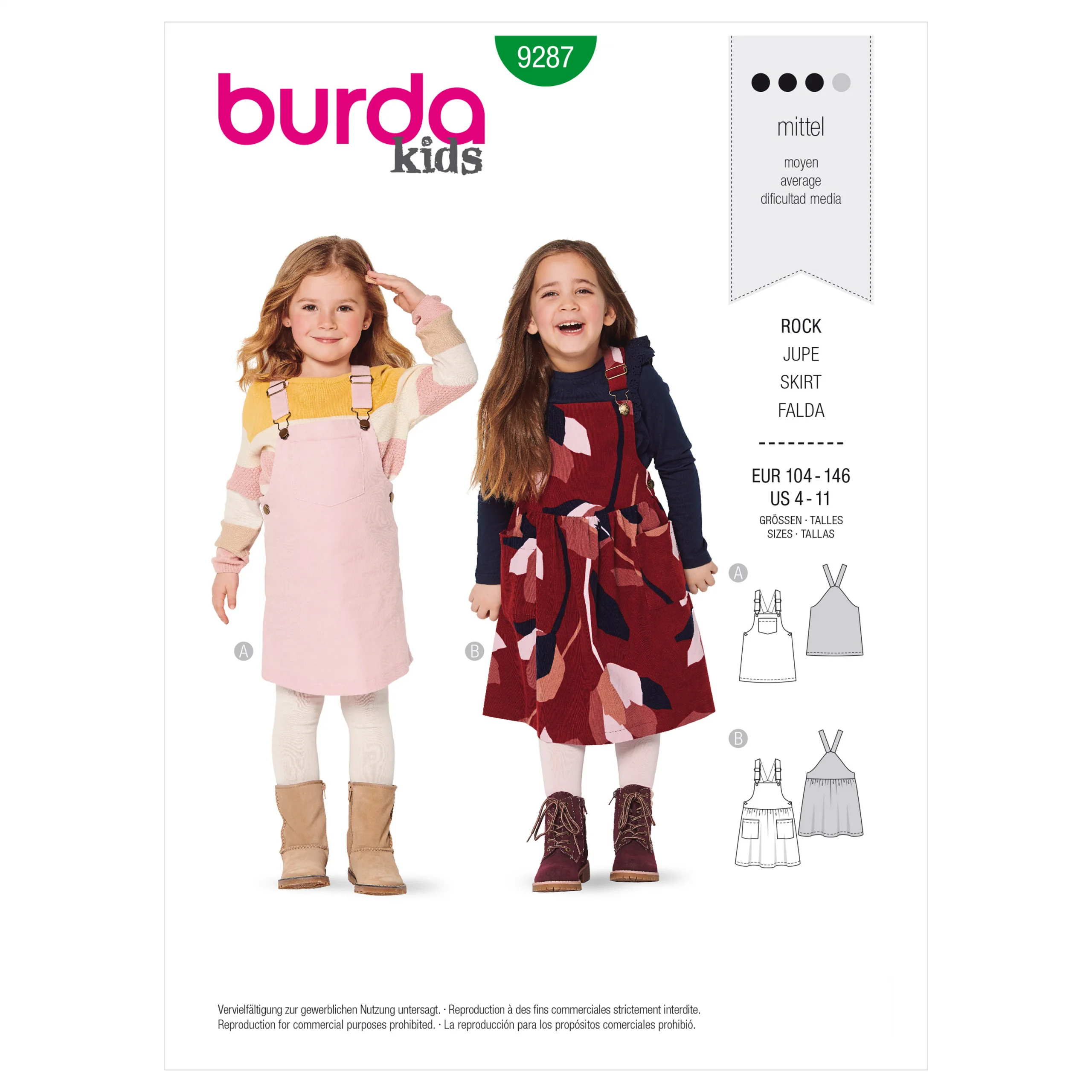 Burda Child Pinafore Dress 9287 - Image 2