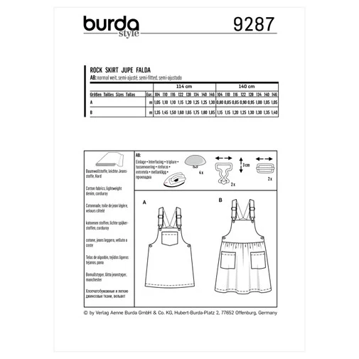 Burda Child Pinafore Dress 9287 - Image 5