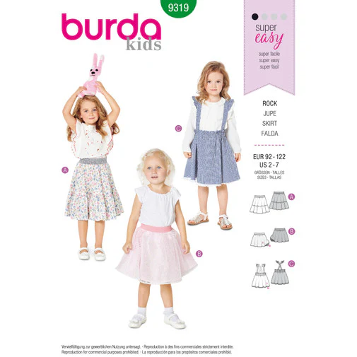 Burda Child Pinafore Skirts 9319 - Image 2