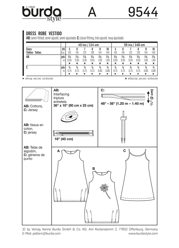 Burda Children's Dresses 9544 - Image 6