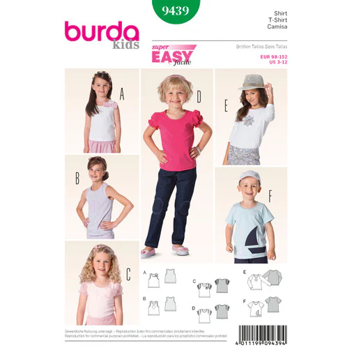 Burda Children's Tops 9439 - Image 2