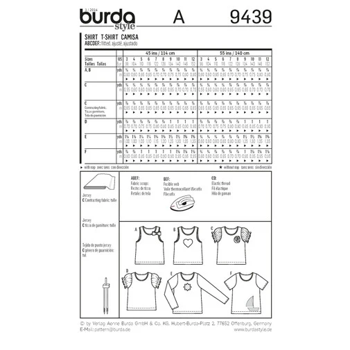 Burda Children's Tops 9439 - Image 7