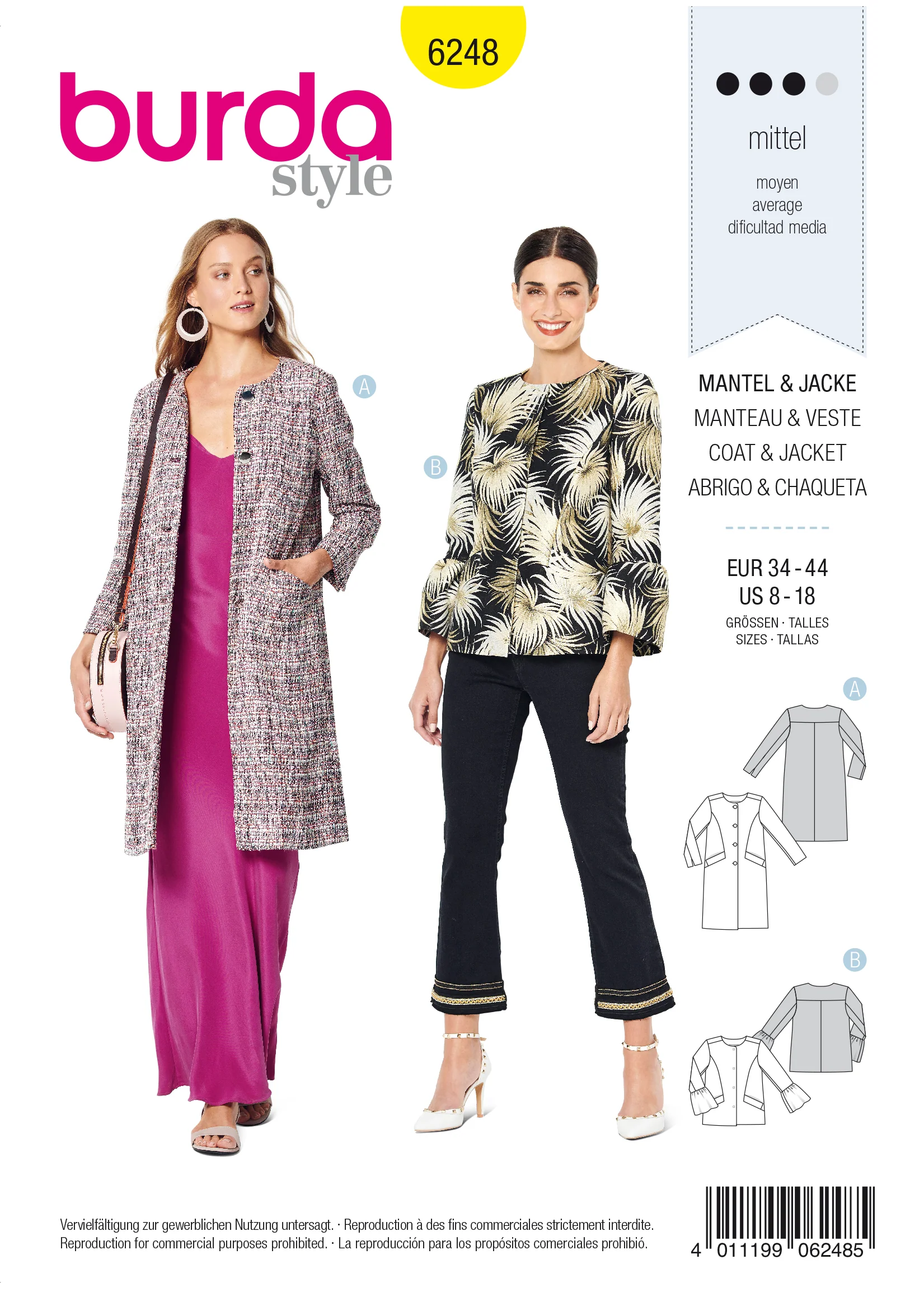 Burda Coat or Jacket 6248 - Image 2