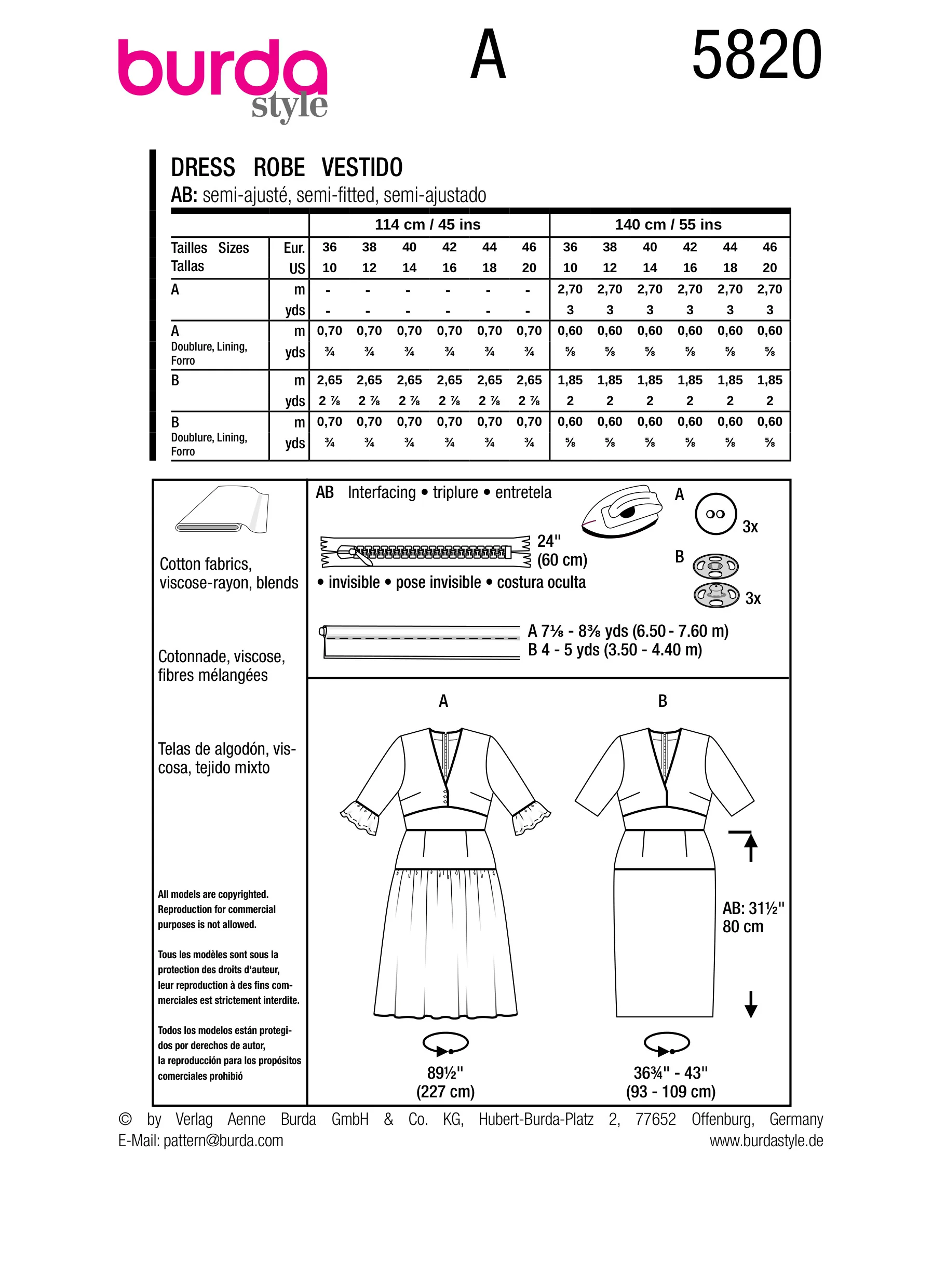 Burda Dress 5820 - Image 9