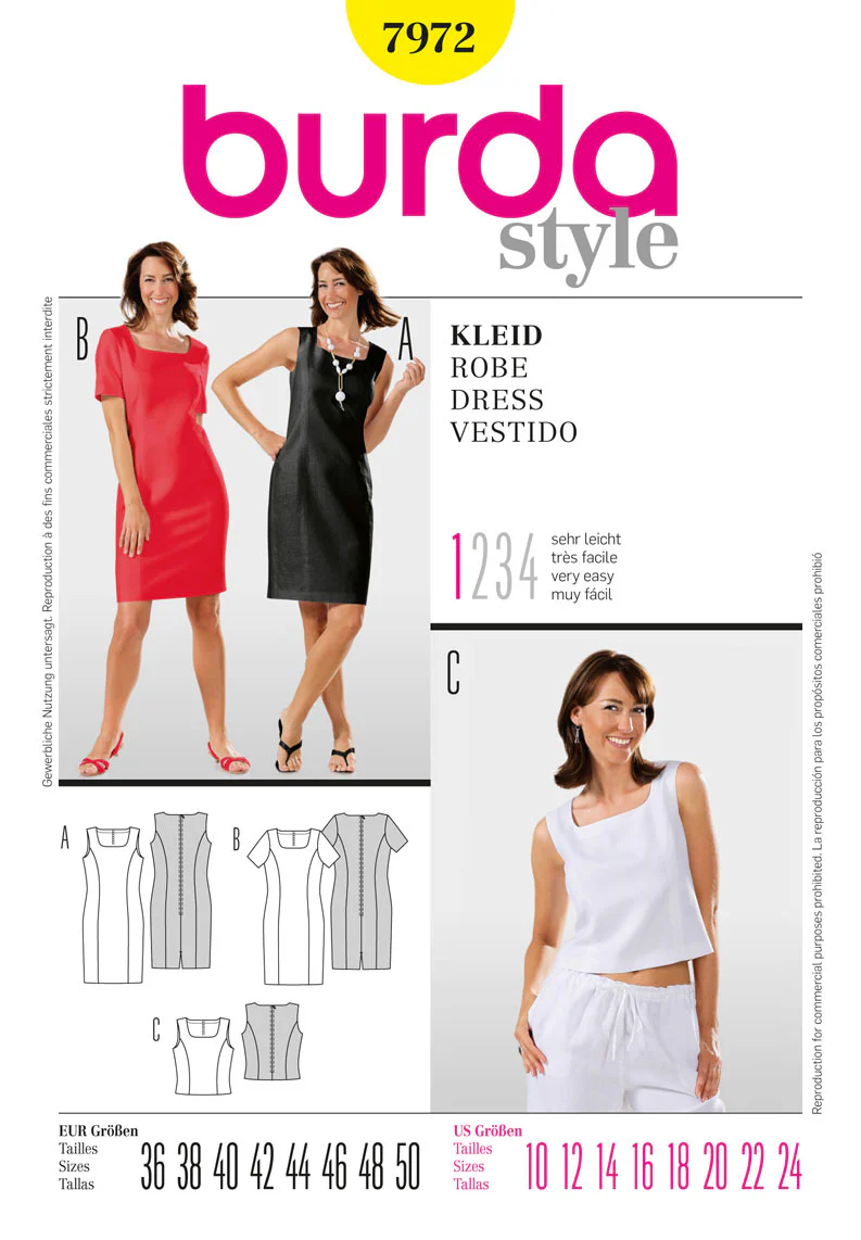 Burda Dresses and Top 7972 - Image 2