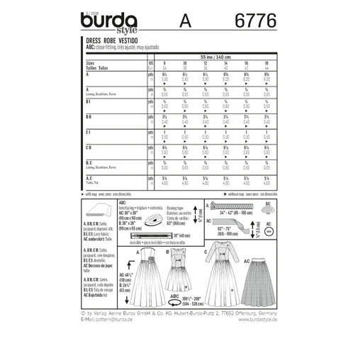 Burda Evening and Bridal Wear 6776 - Image 6