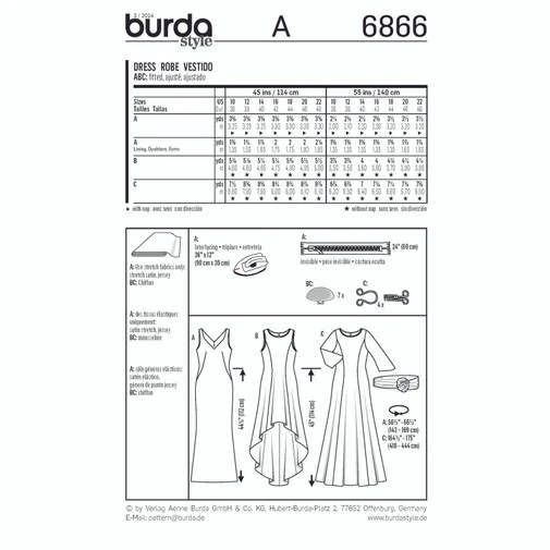 Burda Evening and Bridal Wear 6866 - Image 6