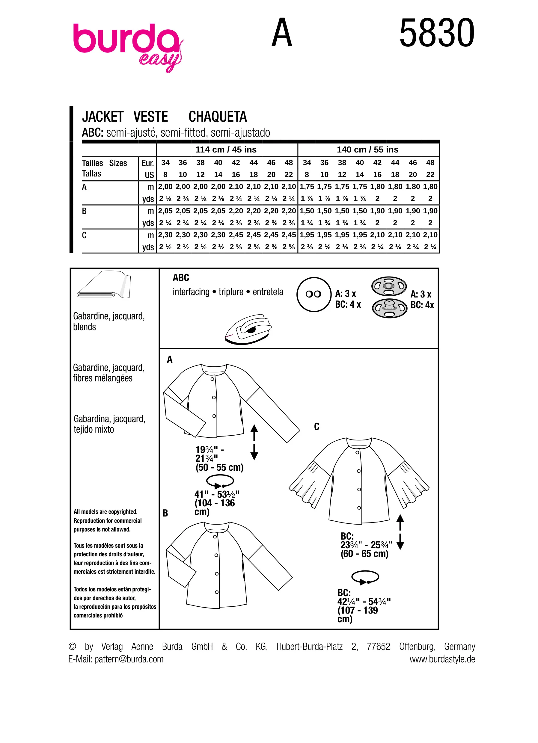 Burda Jacket 5830 - Image 15