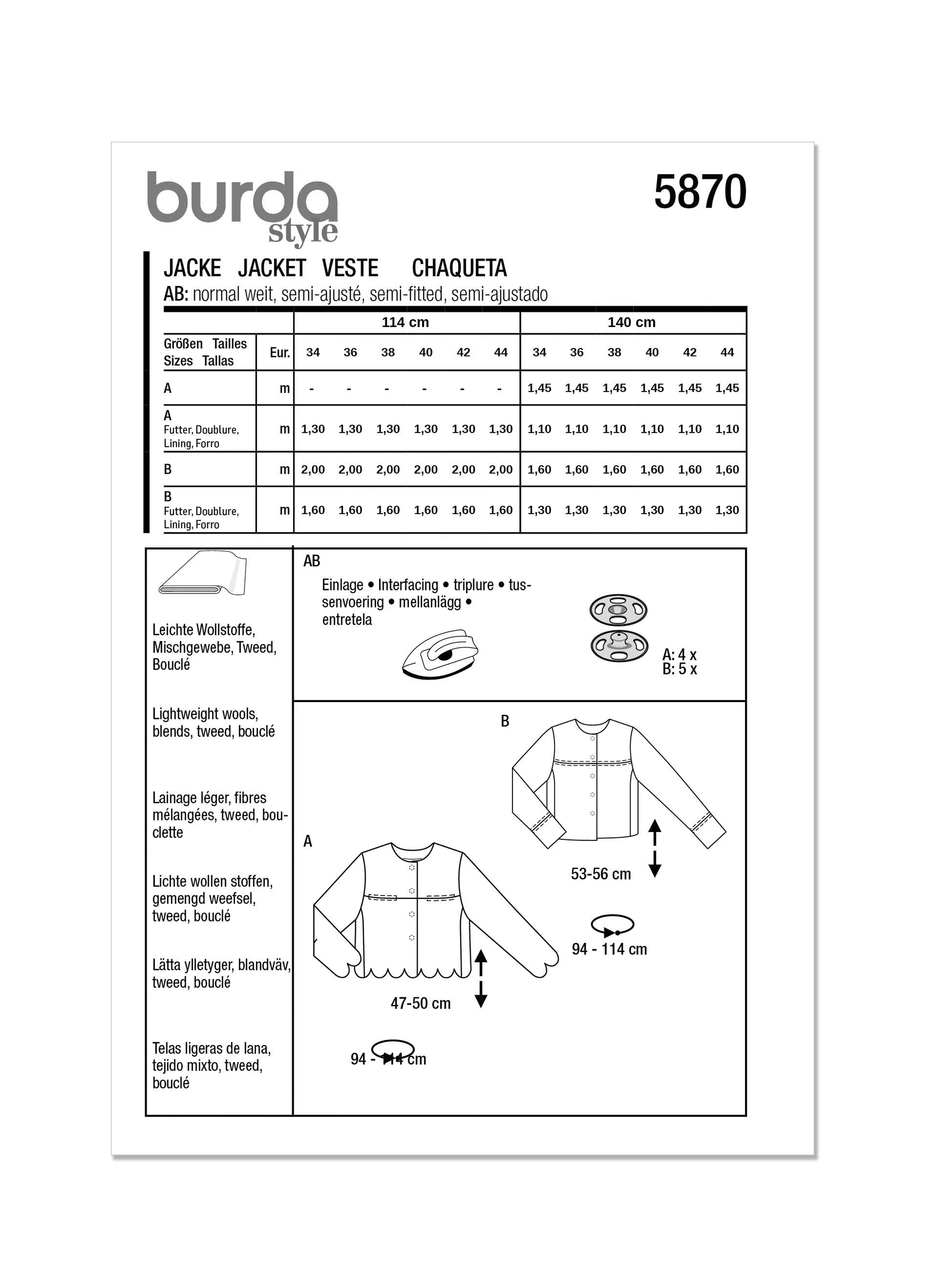 Burda Jacket 5870 - Image 11