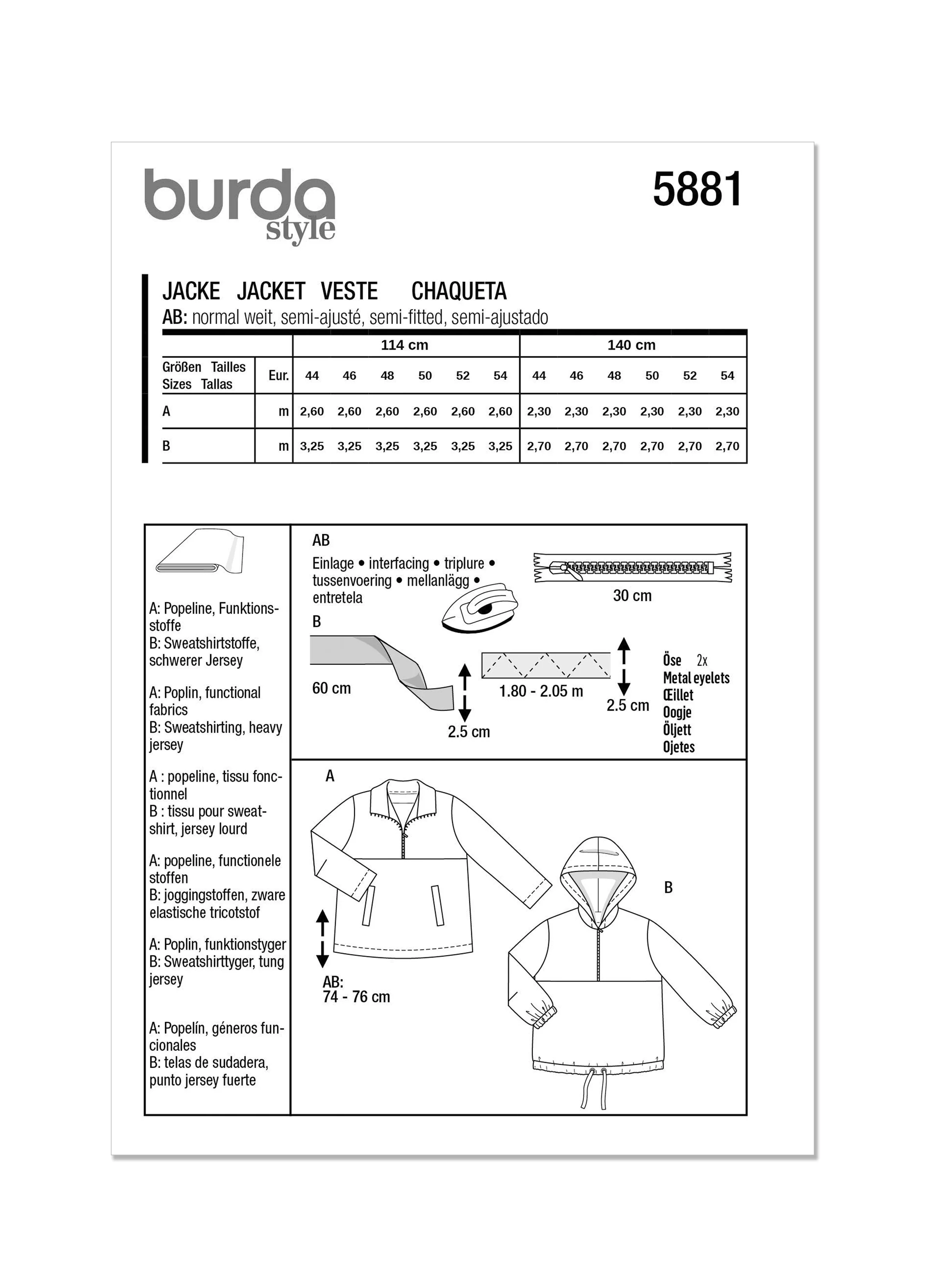 Burda Jacket 5881 - Image 11