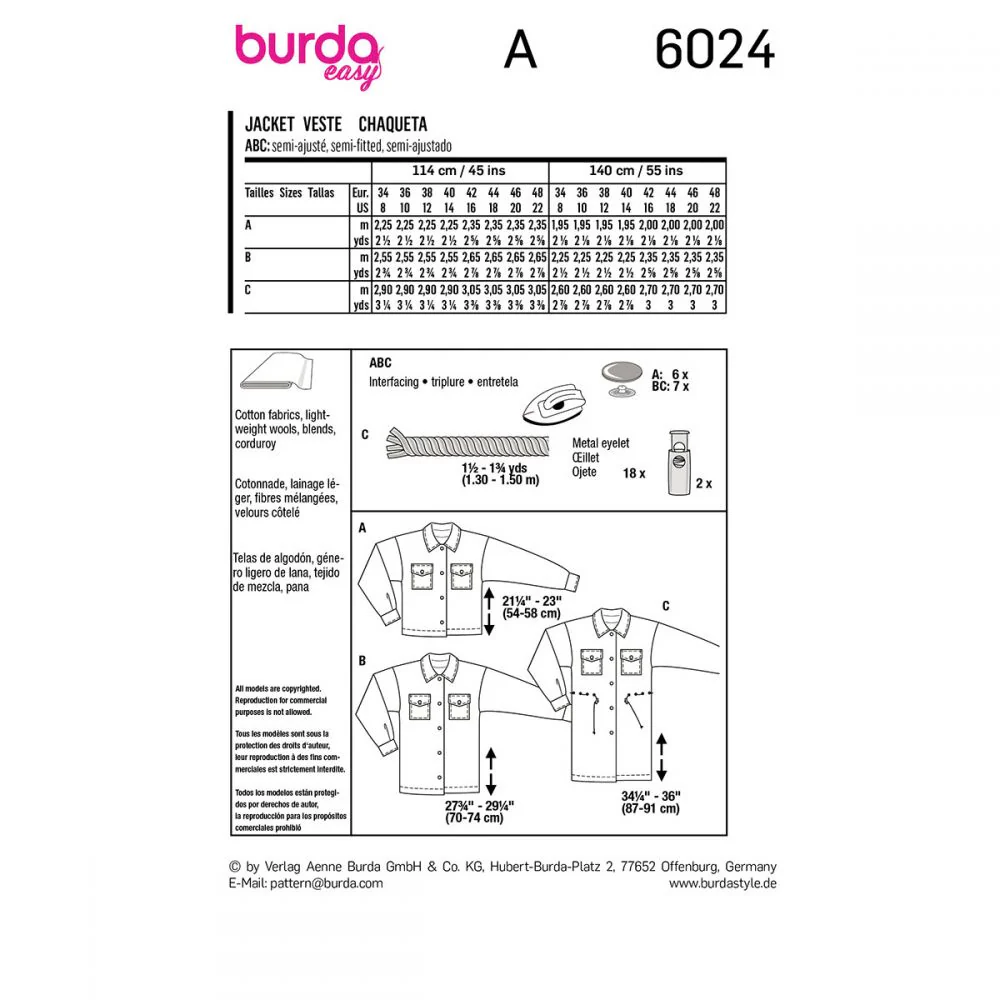 Burda Jacket 6024 - Image 10