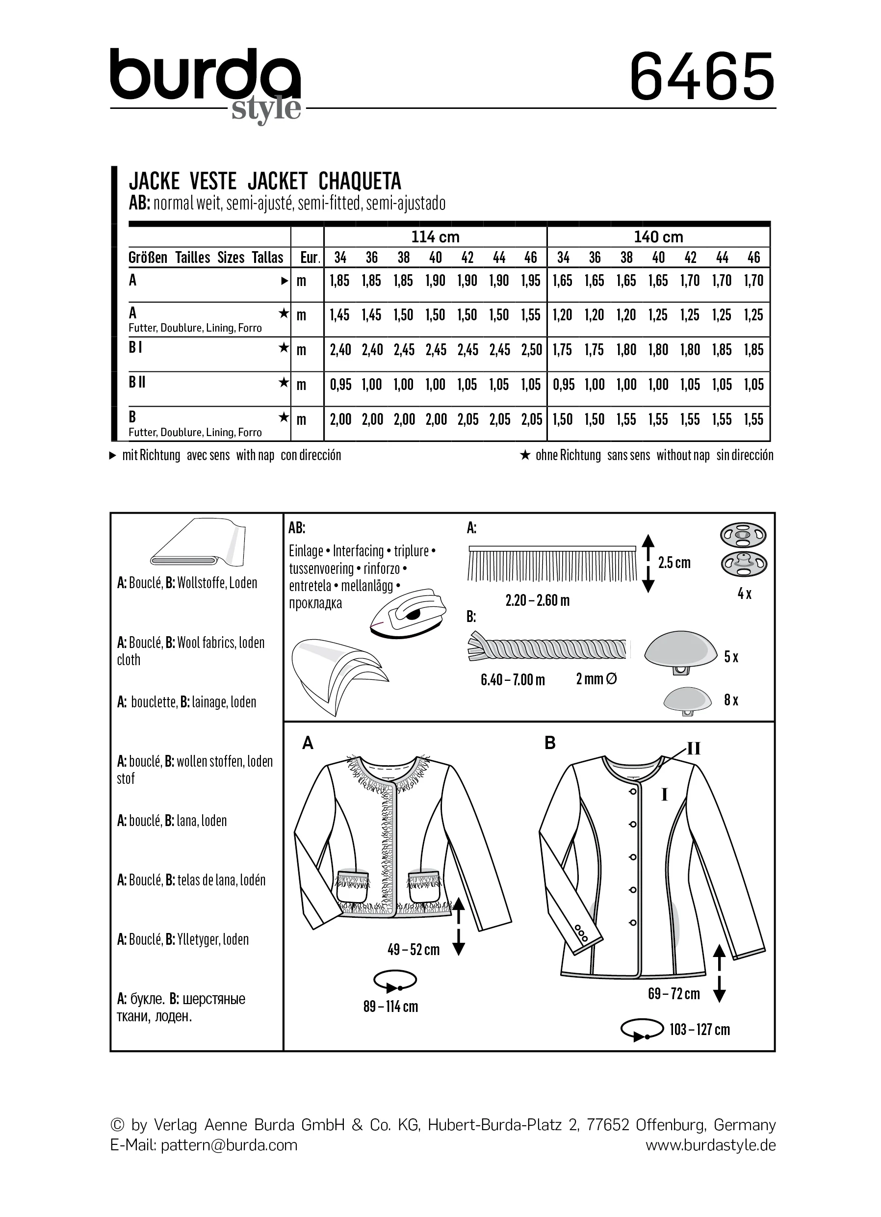 Burda Jacket 6465 - Image 6