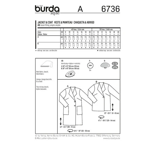 Burda Jacket and Coat 6736 - Image 5