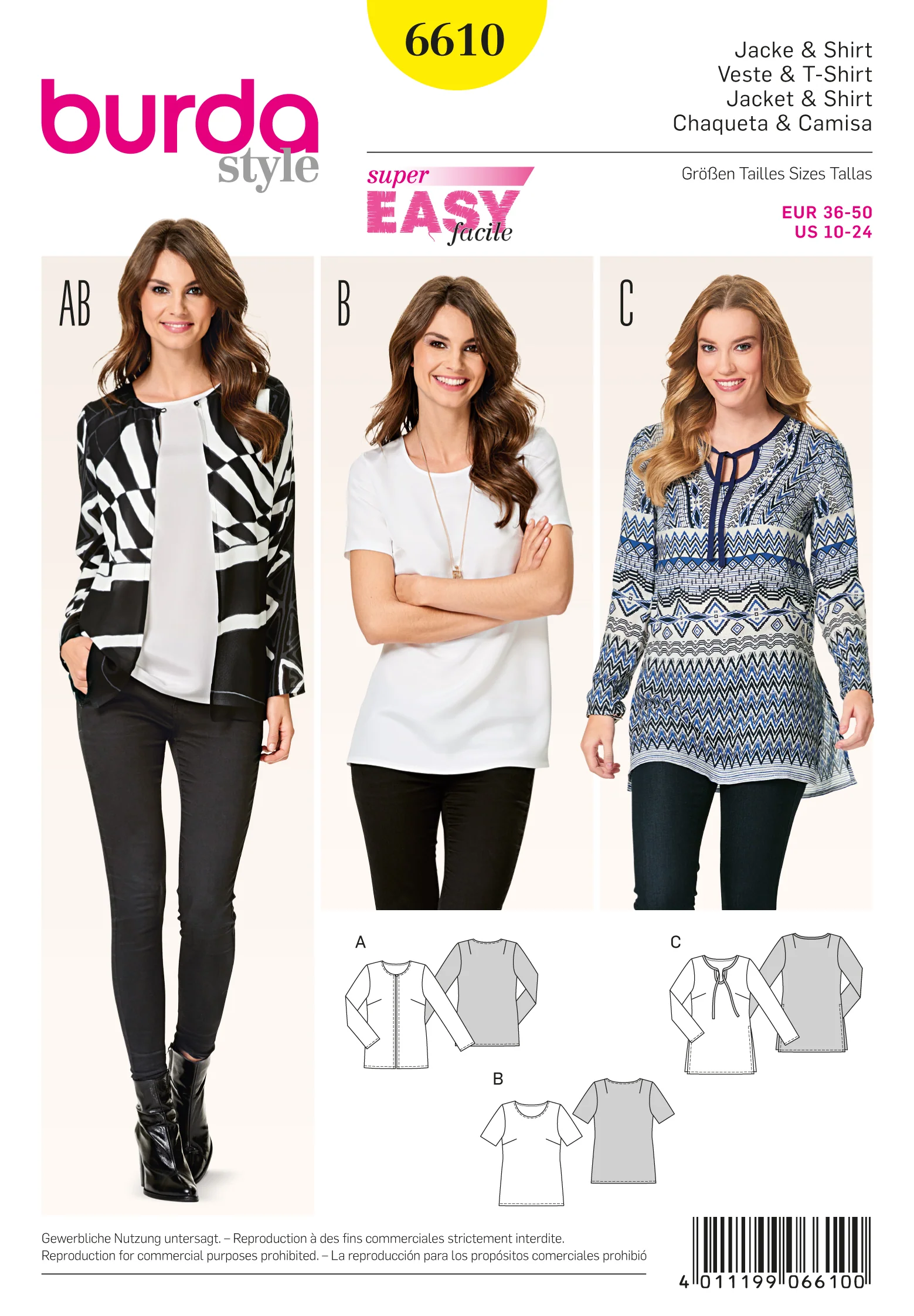 Burda Jacket and Top 6610 - Image 2