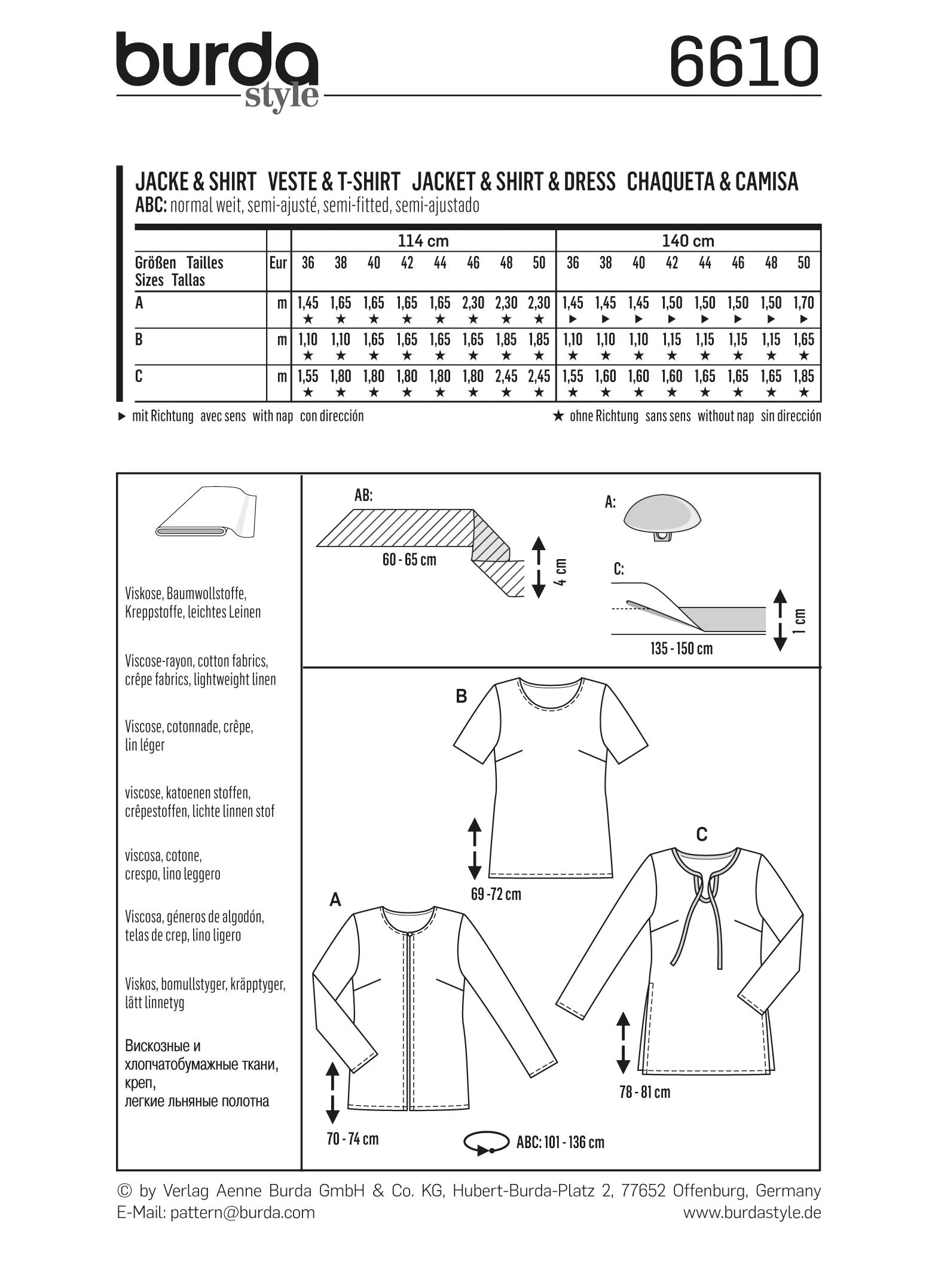 Burda Jacket and Top 6610 - Image 6