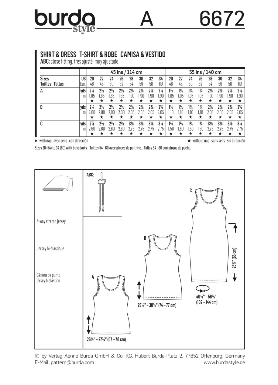 Burda Jersey Dress and Tops 6672 - Image 10