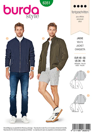Burda Men's Jacket 6351 - Image 2