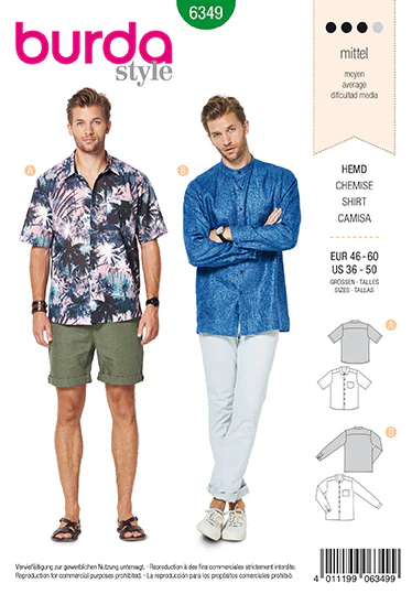 Burda Men's Shirt 6349 - Image 2