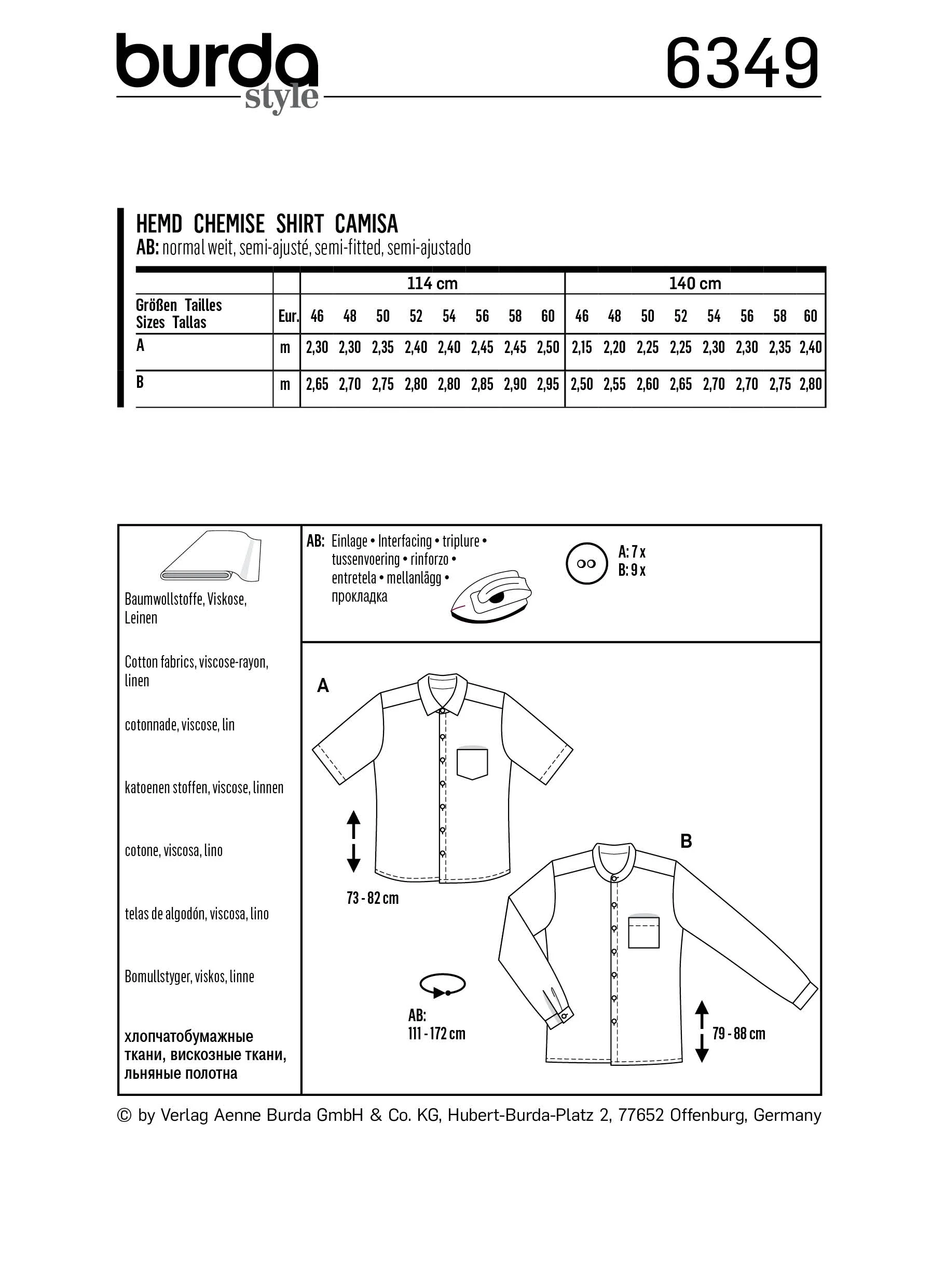 Burda Men's Shirt 6349 - Image 5